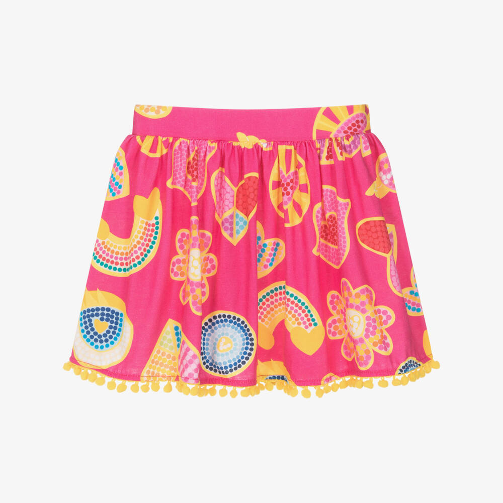Agatha Ruiz de la Prada-Girls Vibrant Pink Patterned Skirt | Childrensalon Outlet