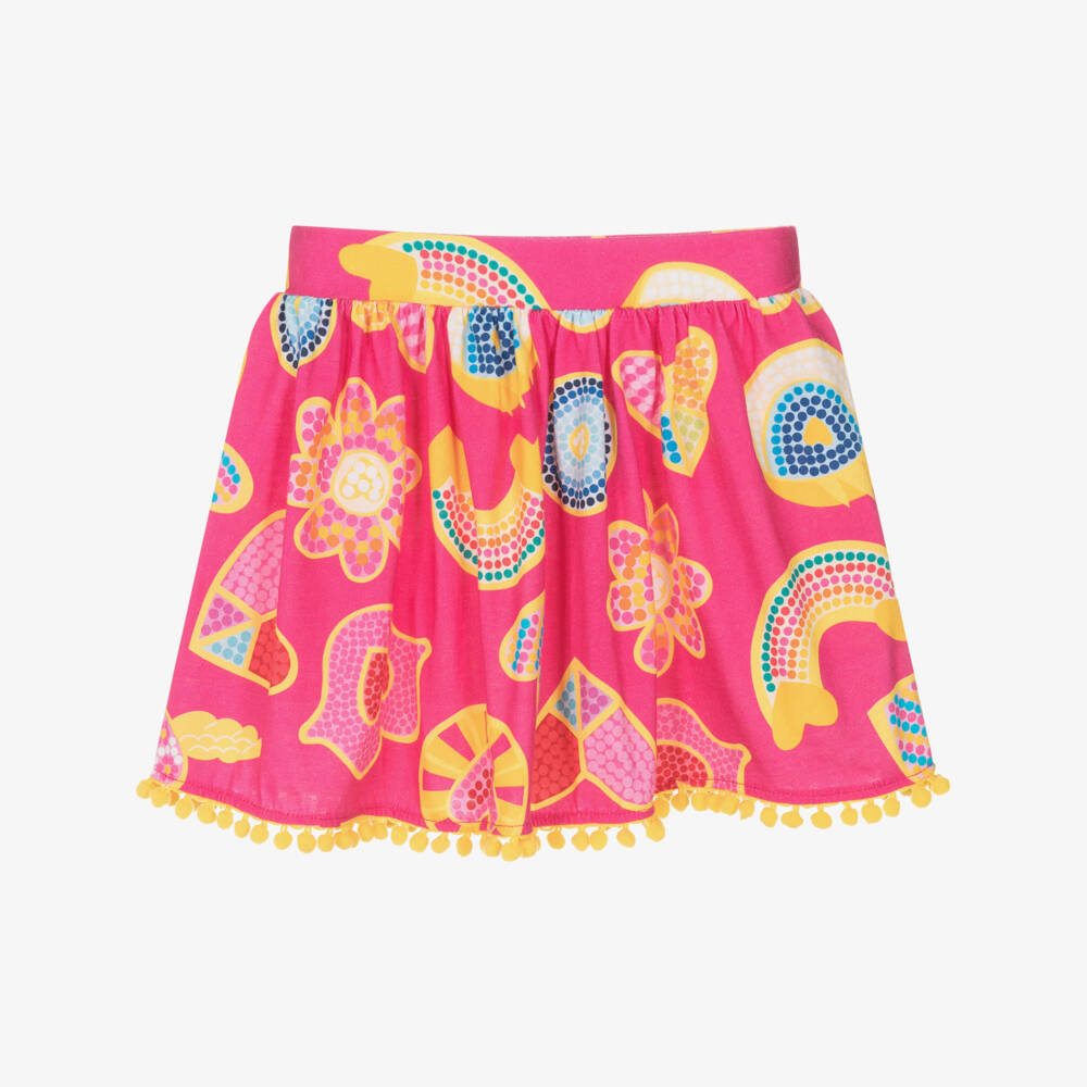 Agatha Ruiz de la Prada-Girls Vibrant Pink Patterned Skirt | Childrensalon Outlet