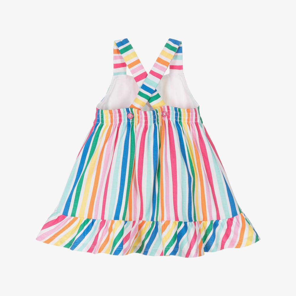 Agatha Ruiz de la Prada-Girls Vibrant Stripe Cotton Sundress | Childrensalon Outlet