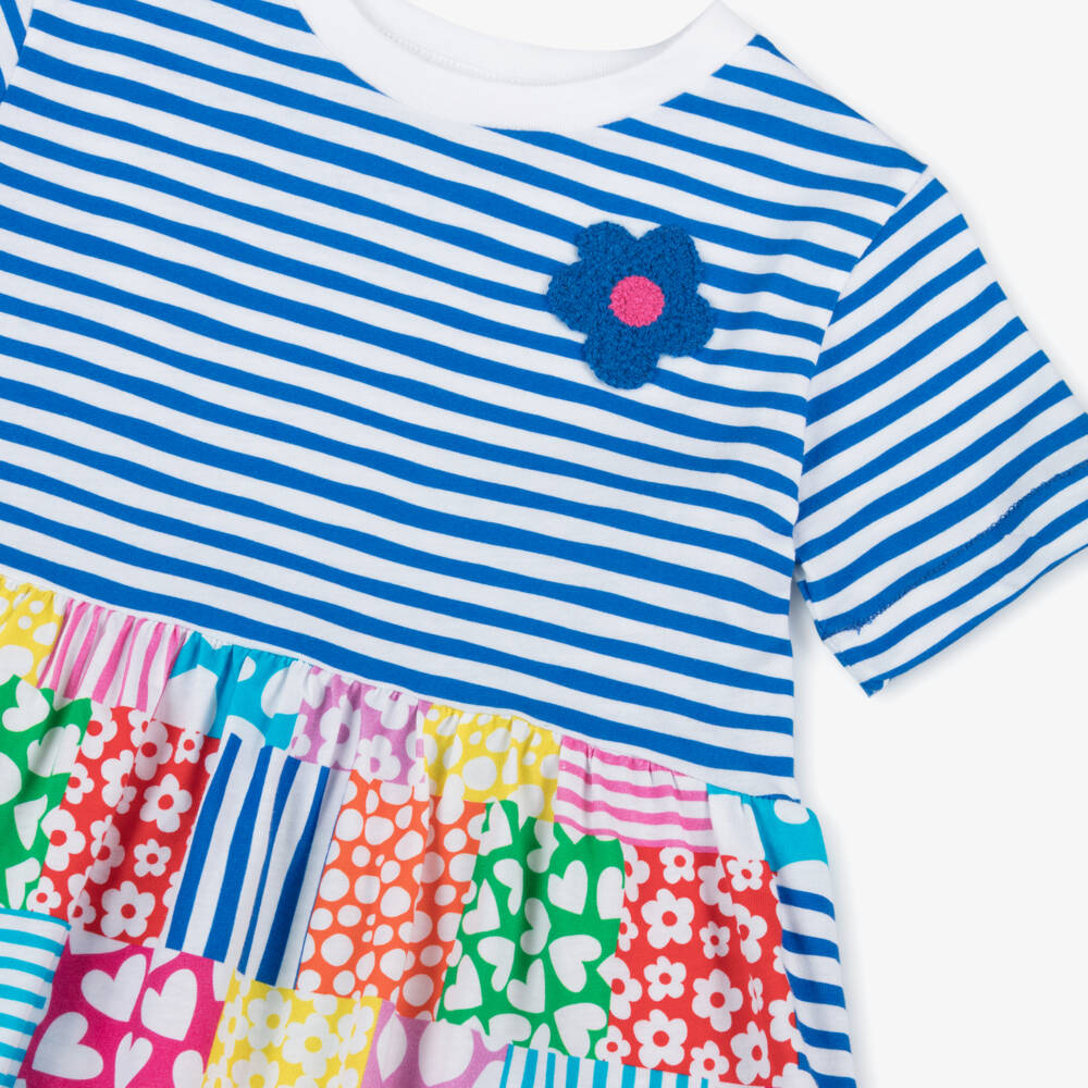 Agatha Ruiz de la Prada-Girls Vibrant Striped Cotton Dress | Childrensalon Outlet