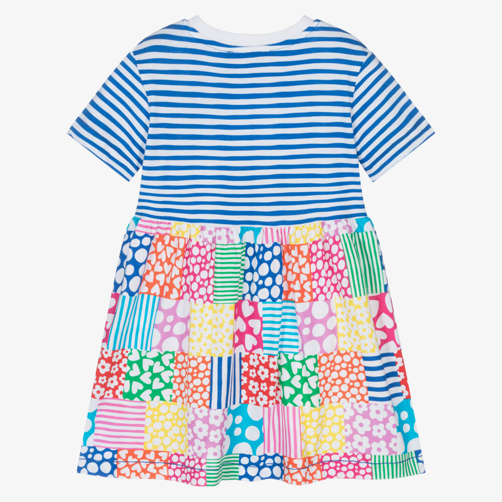 Agatha Ruiz de la Prada-Girls Vibrant Striped Cotton Dress | Childrensalon Outlet