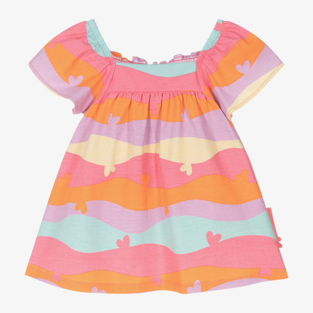Agatha Ruiz de la Prada-Girls Vibrant Swirl Print Cotton Frock | Childrensalon Outlet