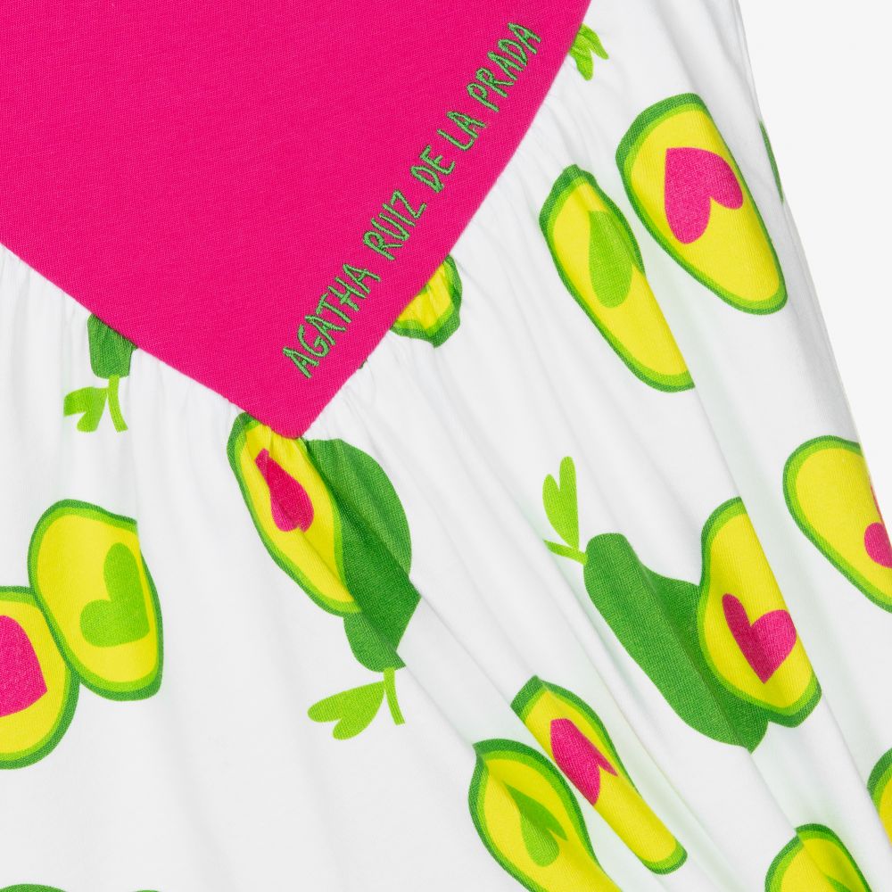 Agatha Ruiz de la Prada-Girls White Avocado Dress | Childrensalon Outlet