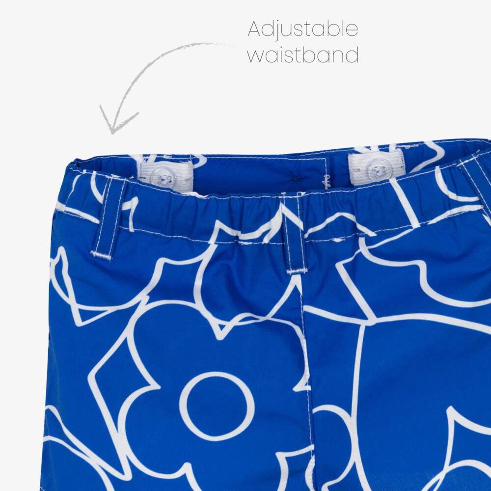 Agatha Ruiz de la Prada-Girls White & Blue Cotton Shorts Set | Childrensalon Outlet