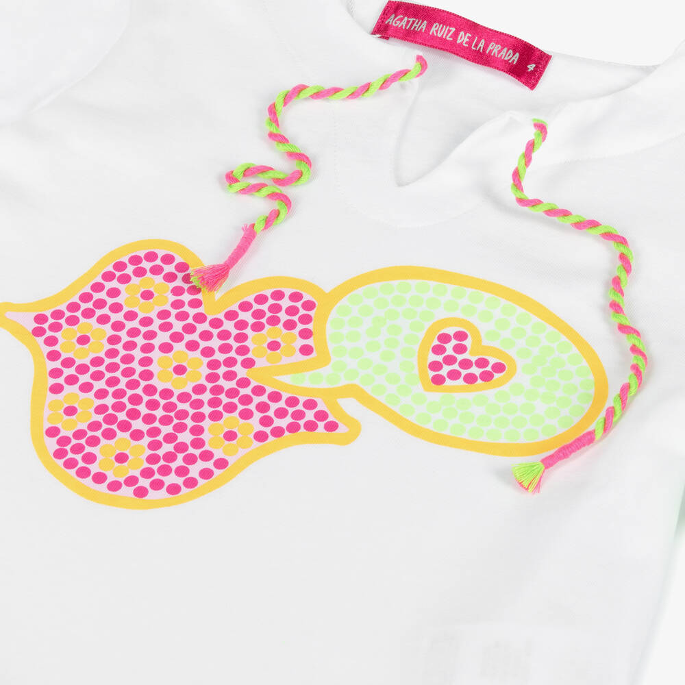 Agatha Ruiz de la Prada-Girls White Cotton Beach Dress | Childrensalon Outlet