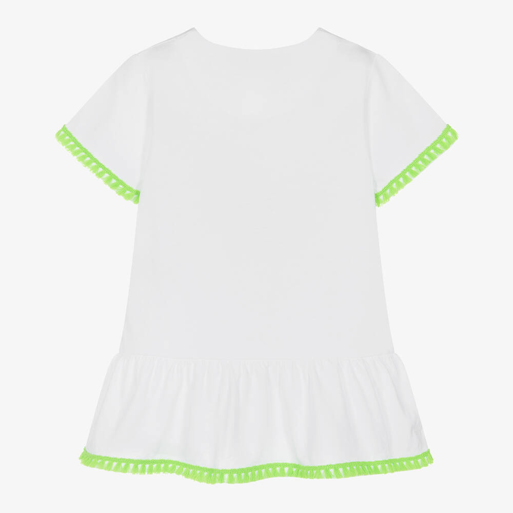 Agatha Ruiz de la Prada-Girls White Cotton Beach Dress | Childrensalon Outlet