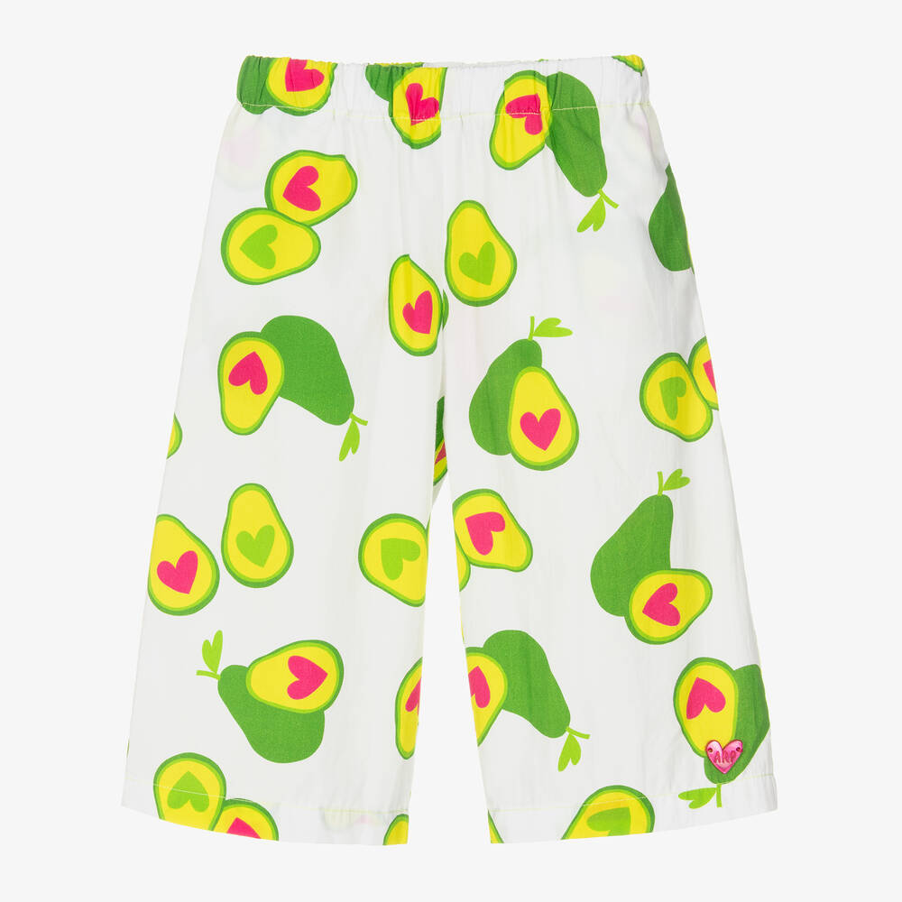 Agatha Ruiz de la Prada-Girls White Cotton Culotte Trousers | Childrensalon Outlet