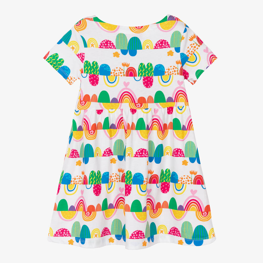 Agatha Ruiz de la Prada-Girls White Cotton Dress  | Childrensalon Outlet