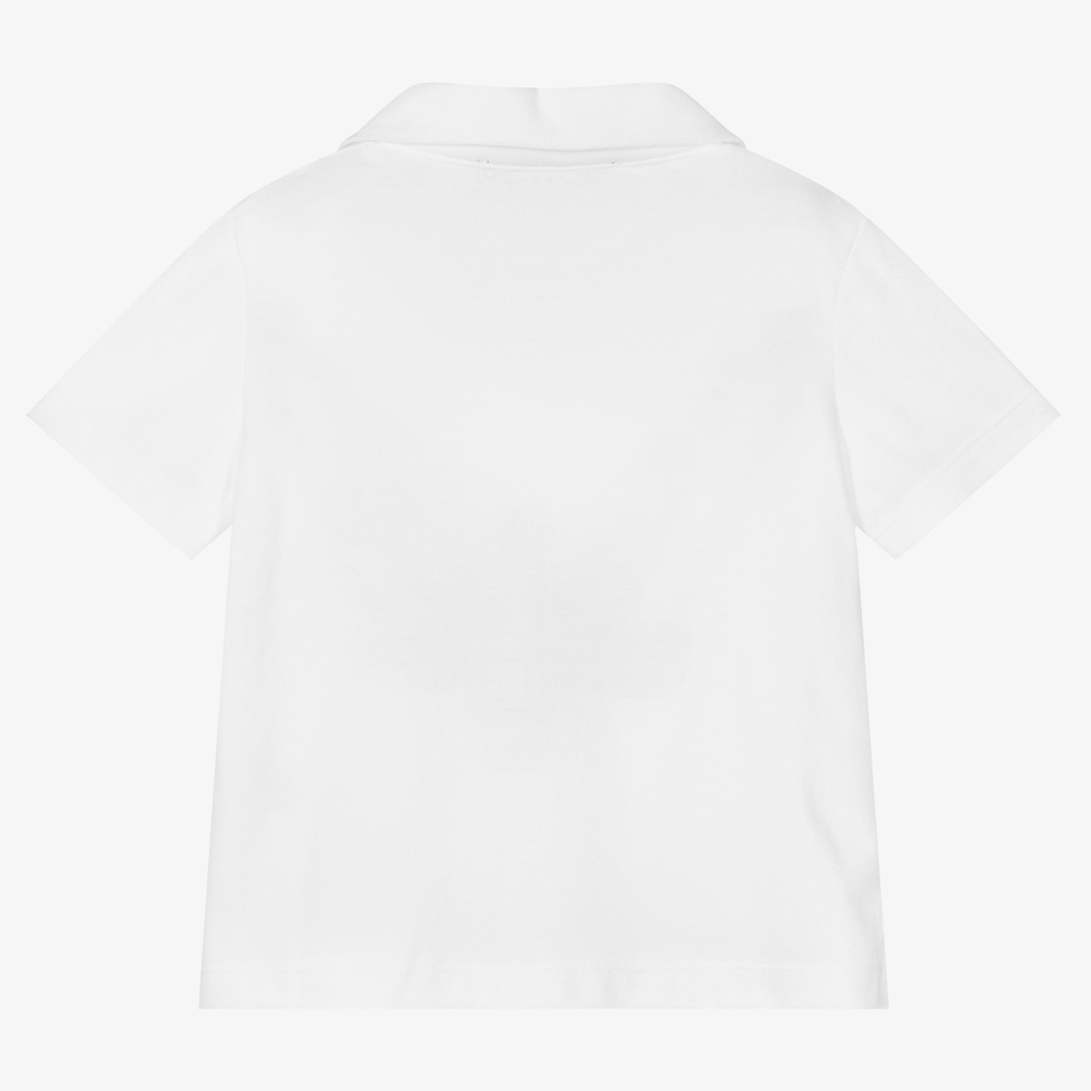 Agatha Ruiz de la Prada-Girls White Cotton Polo Shirt | Childrensalon Outlet