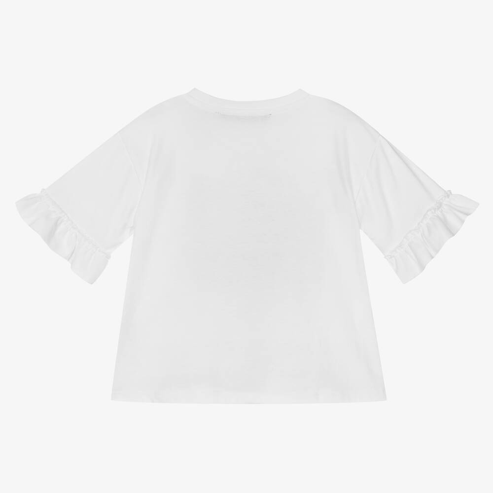 Agatha Ruiz de la Prada-Girls White Cotton Turtle T-Shirt | Childrensalon Outlet