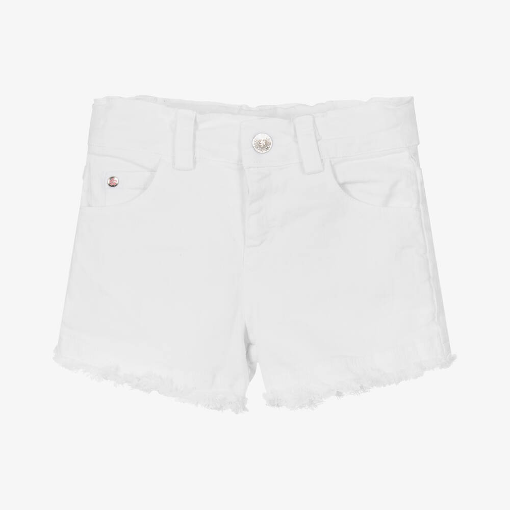 Agatha Ruiz de la Prada - Girls White Denim Shorts | Childrensalon