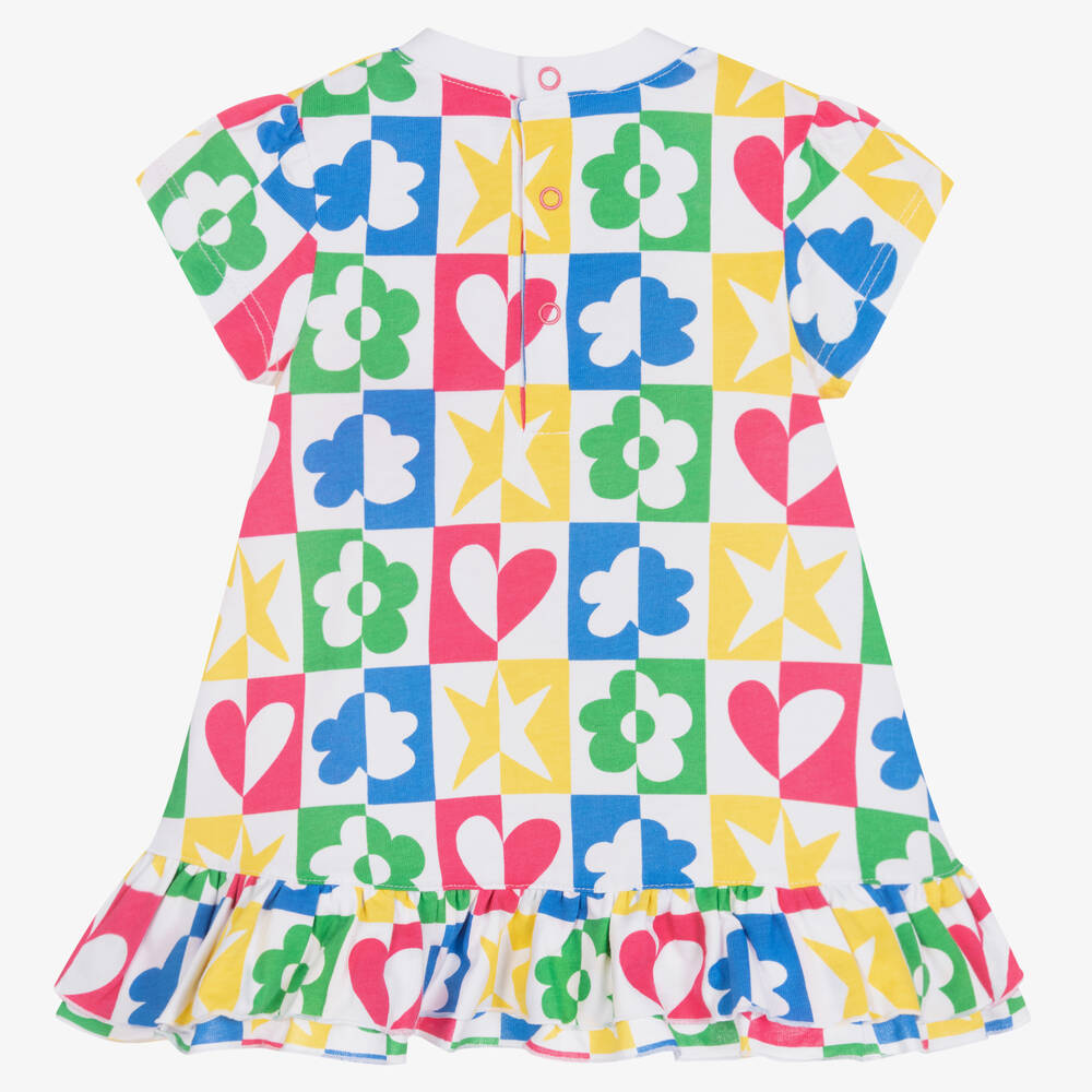 Agatha Ruiz de la Prada-Girls White Multicolour Shape Dress | Childrensalon Outlet