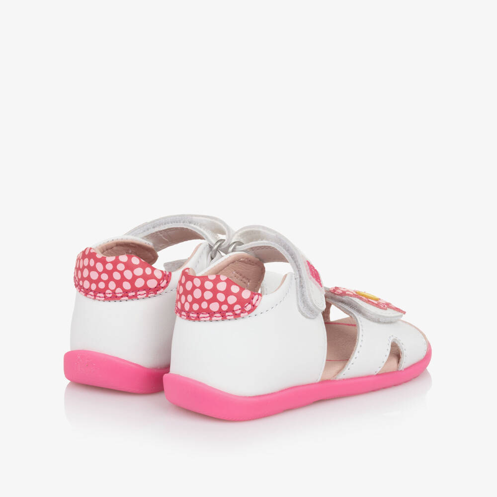 Agatha Ruiz de la Prada-Girls White & Pink Floral Sandals | Childrensalon Outlet