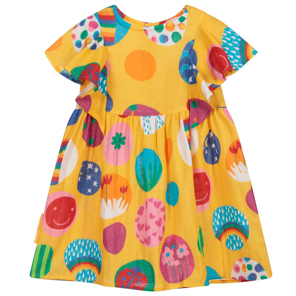 Agatha Ruiz de la Prada - Gelbes Baumwollkleid für Mädchen | Childrensalon