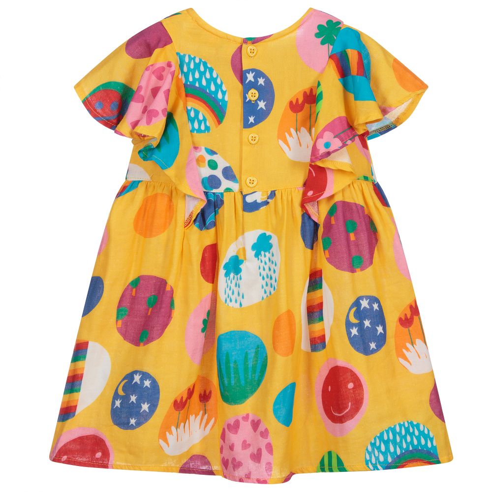 Agatha Ruiz de la Prada-Желтое хлопковое платье для девочек | Childrensalon Outlet