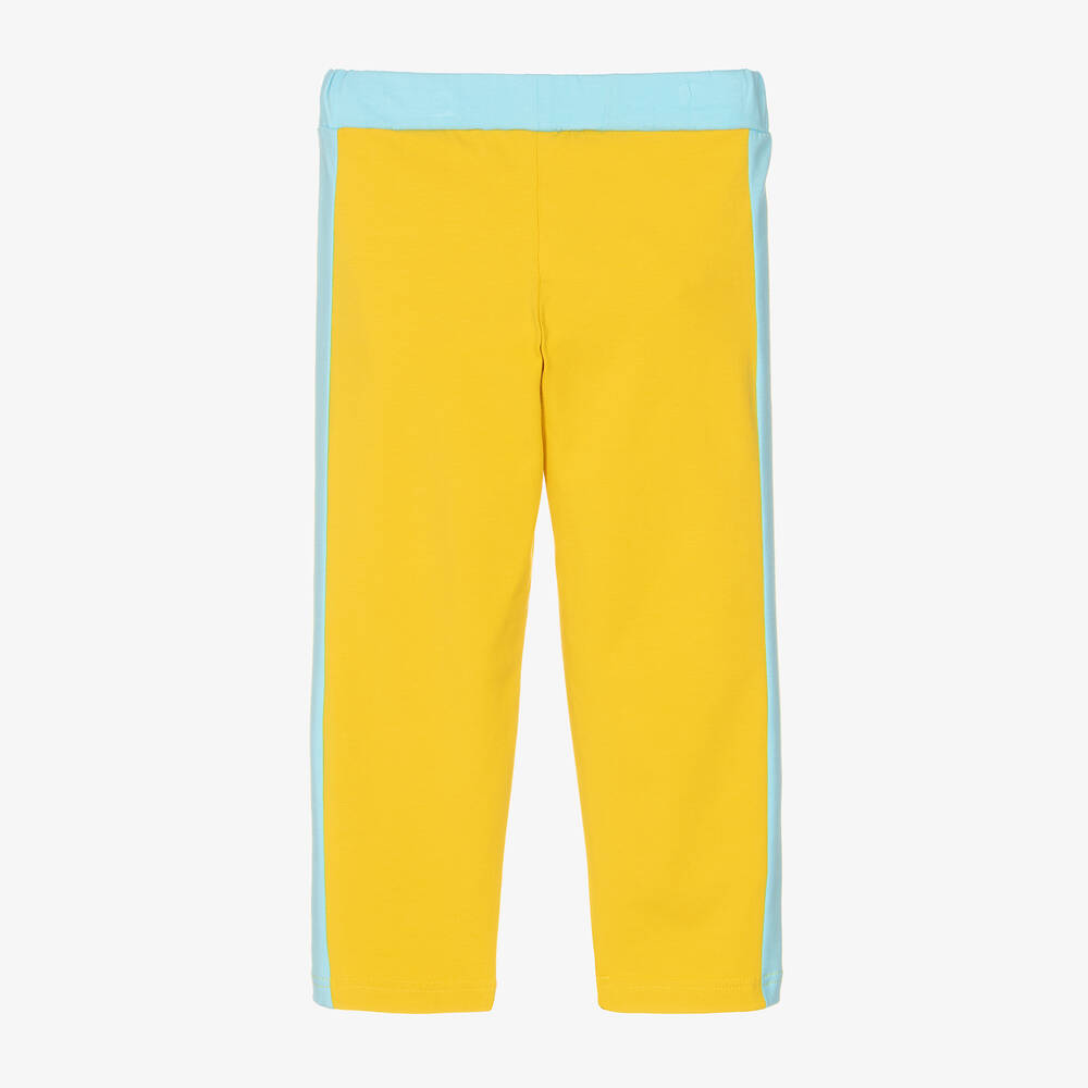Agatha Ruiz de la Prada-Girls Yellow Cotton Logo Trousers | Childrensalon Outlet