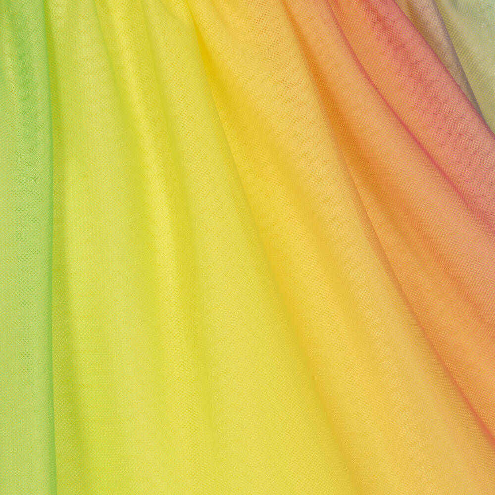 Agatha Ruiz de la Prada-Girls Yellow Cotton Rainbow Dress | Childrensalon Outlet