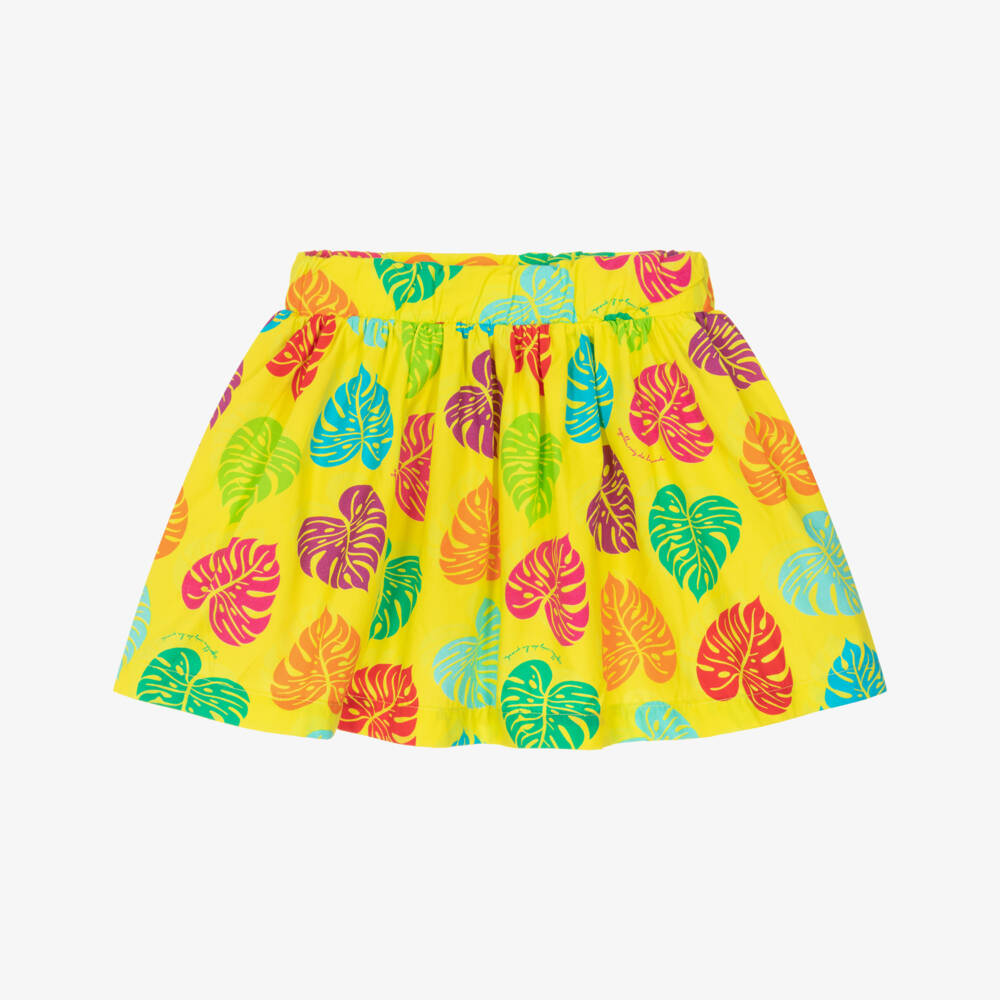 Agatha Ruiz de la Prada-Желтая юбка с принтом пальм для девочек | Childrensalon Outlet
