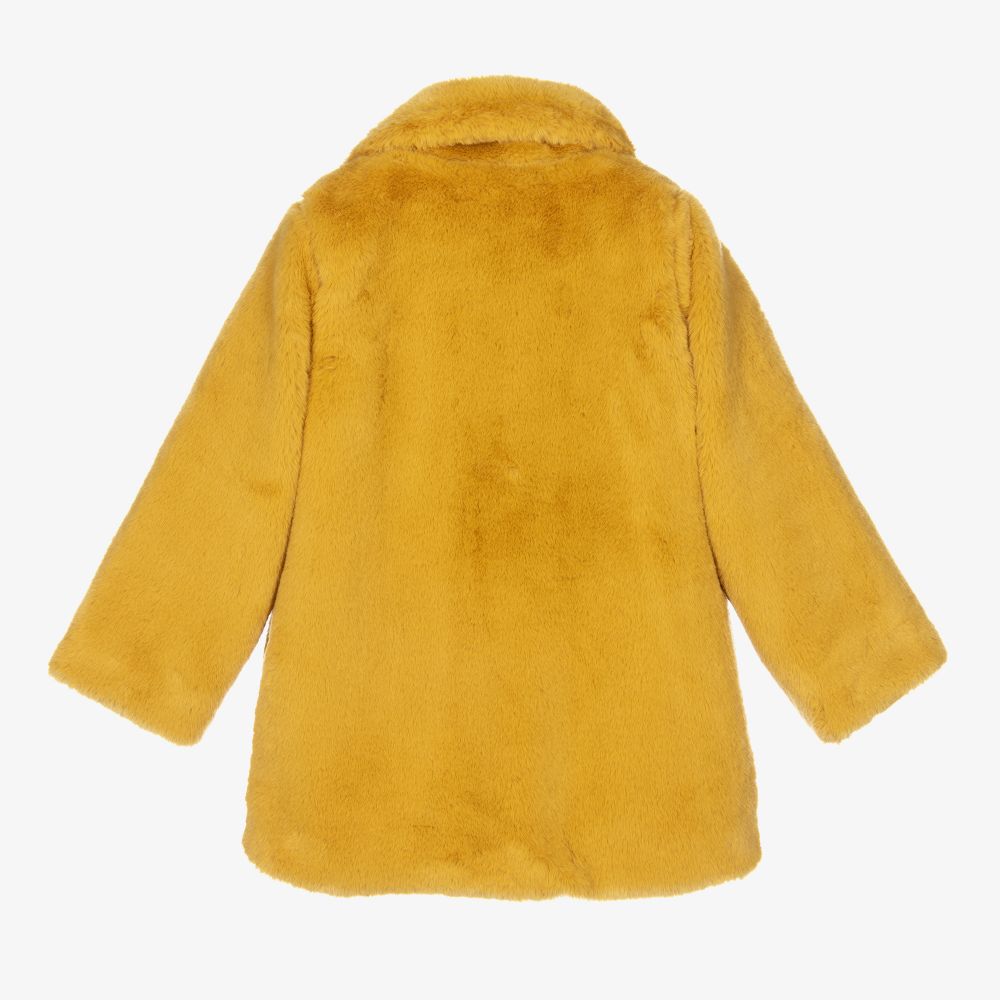 Faux fur cheap mustard coat