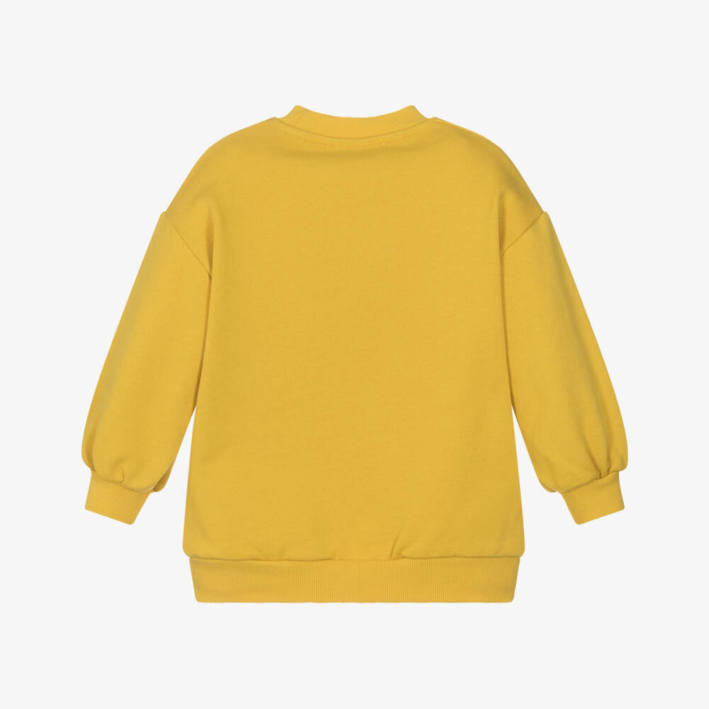 Agatha Ruiz de la Prada-Желтый хлопковый свитшот с цветочным узором для девочек | Childrensalon Outlet