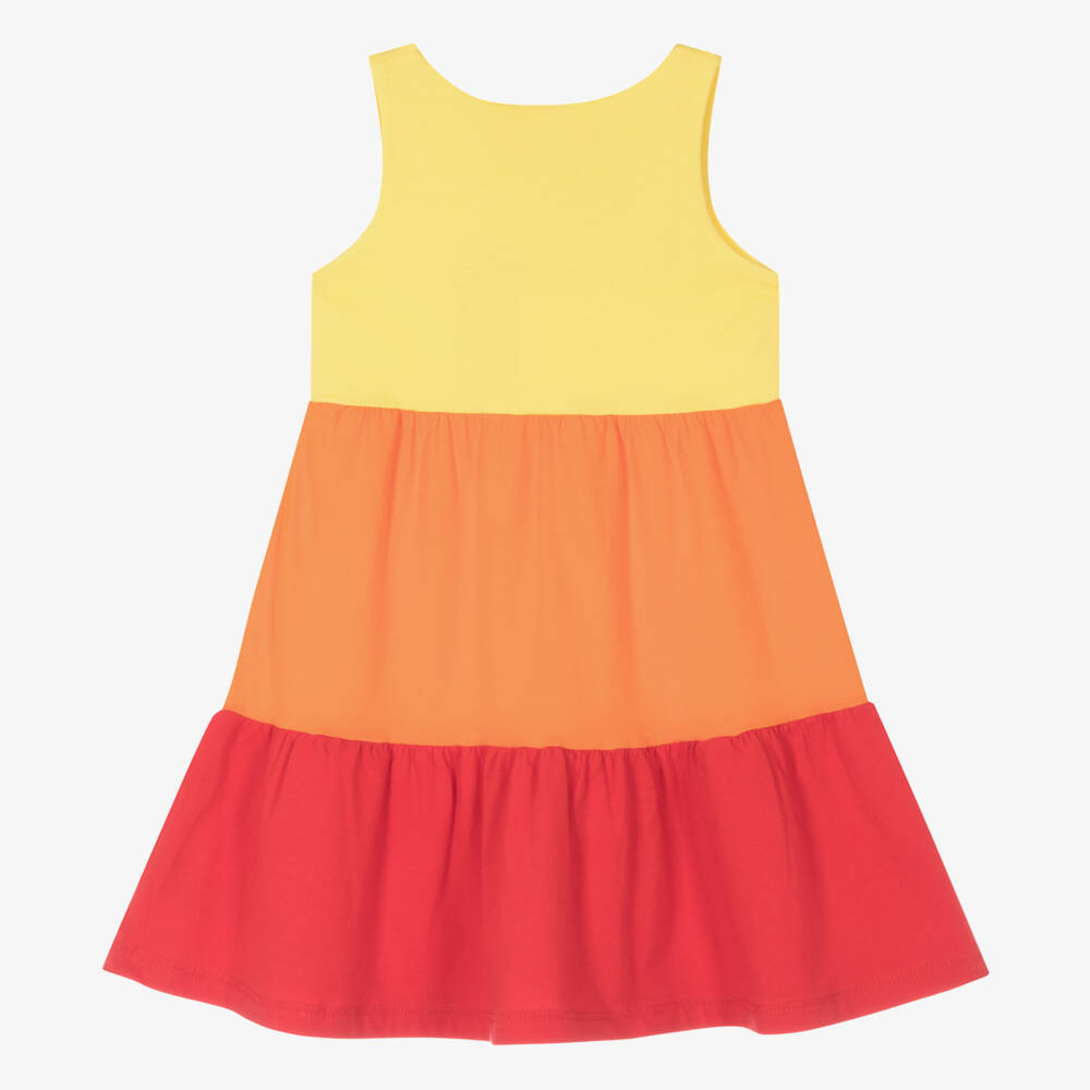 Agatha Ruiz de la Prada-Girls Yellow & Orange Cotton Dress | Childrensalon Outlet