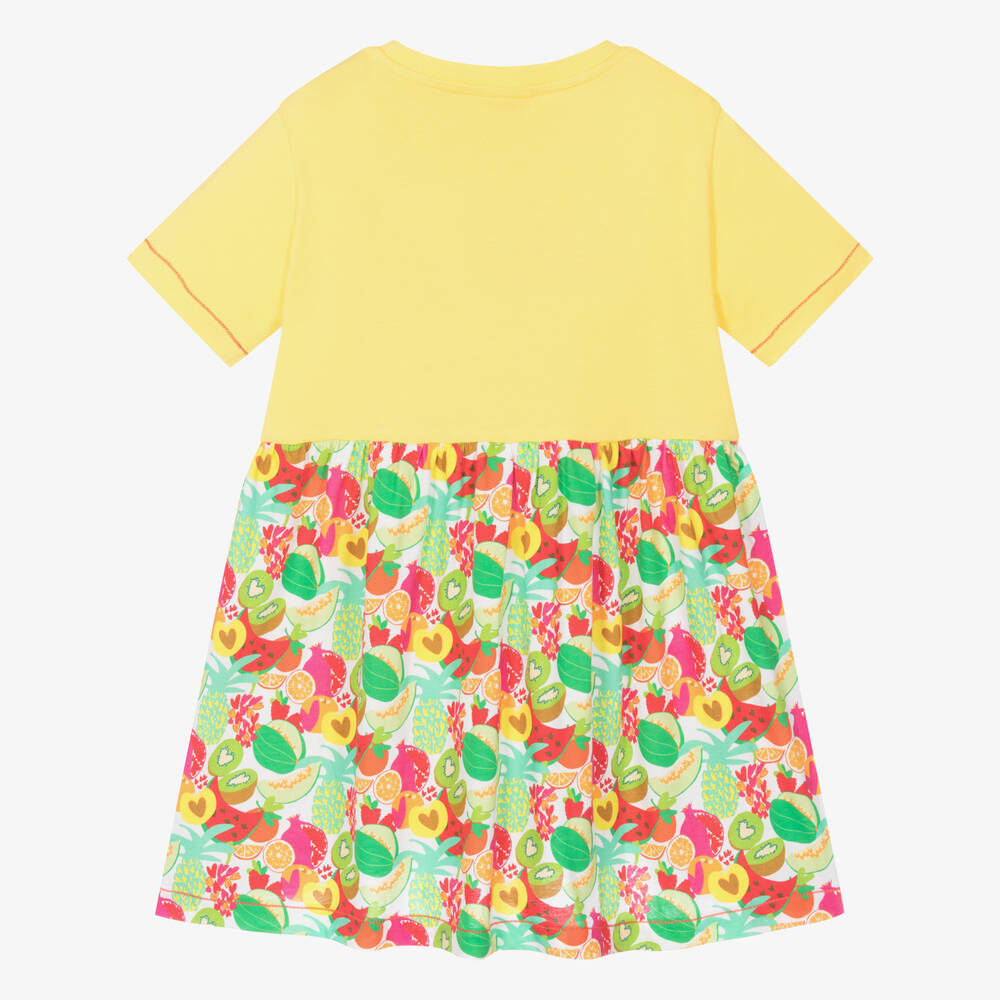 Agatha Ruiz de la Prada-Girls Yellow Sequin Fruit T-Shirt Dress | Childrensalon Outlet