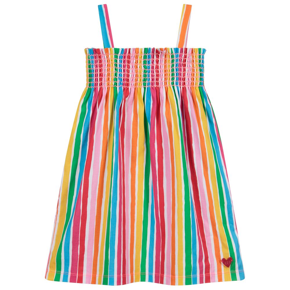 Agatha Ruiz de la Prada - Хлопковое платье в разноцветную полоску | Childrensalon