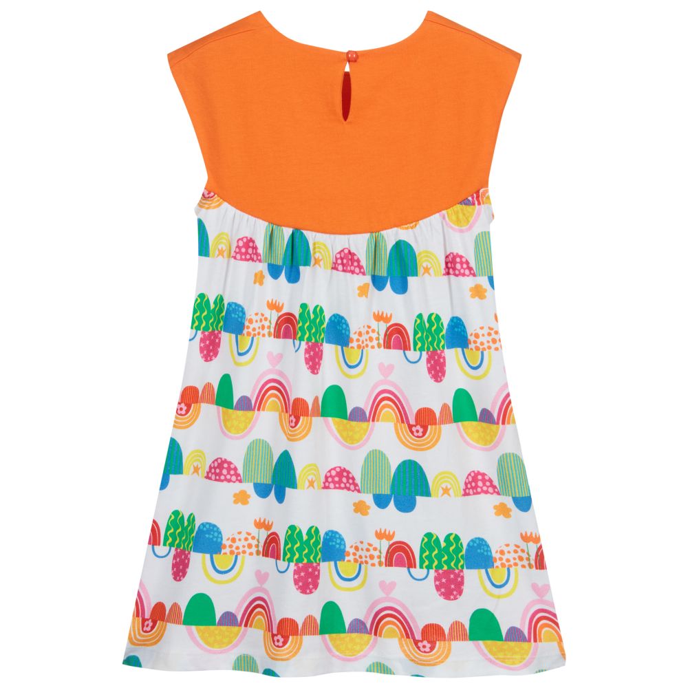 Agatha Ruiz de la Prada-Оранжевое платье с кактусами и сердцем | Childrensalon Outlet