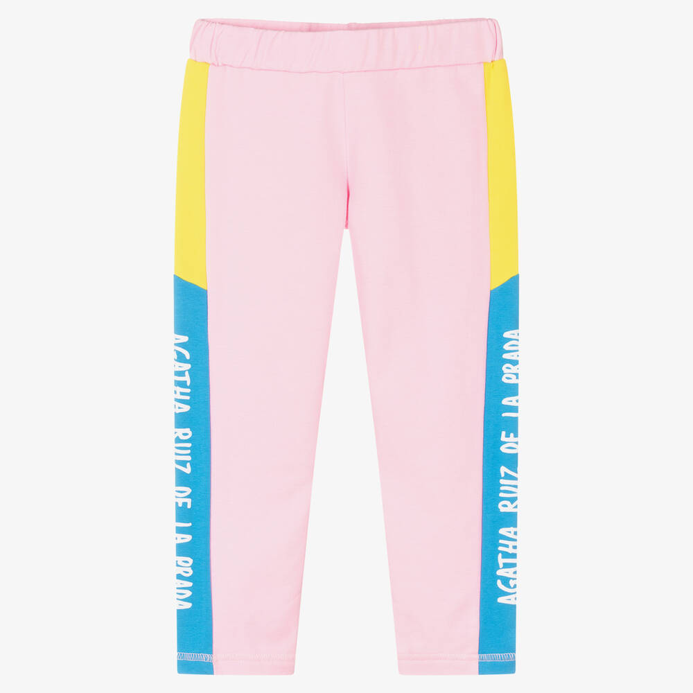 Agatha Ruiz de la Prada - Pink Cotton Jersey Leggings | Childrensalon