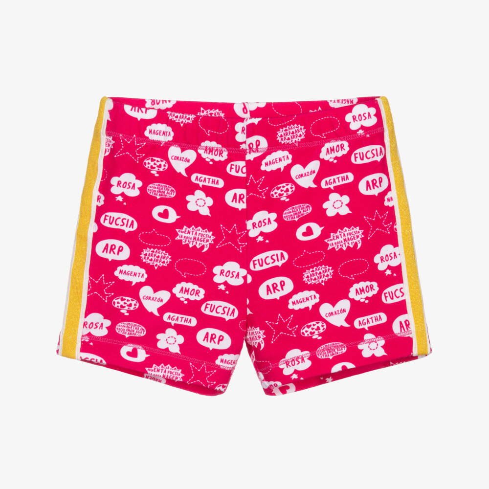 Agatha Ruiz de la Prada-Pink Cotton Jersey Shorts | Childrensalon Outlet