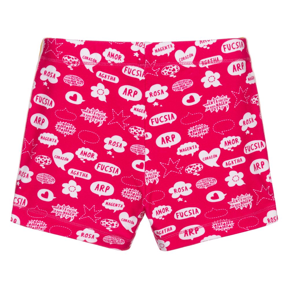 Agatha Ruiz de la Prada-Pink Cotton Jersey Shorts | Childrensalon Outlet