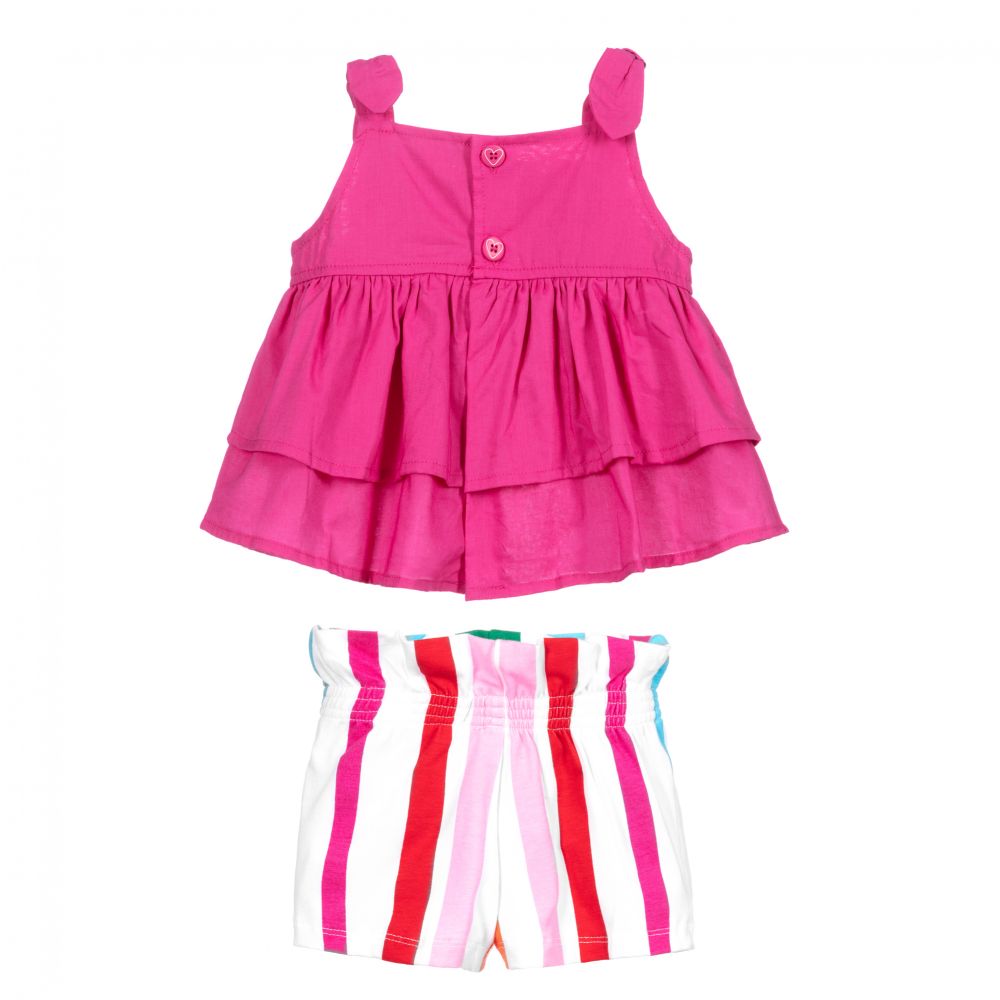 Agatha Ruiz de la Prada-Pink Cotton Shorts Set | Childrensalon Outlet
