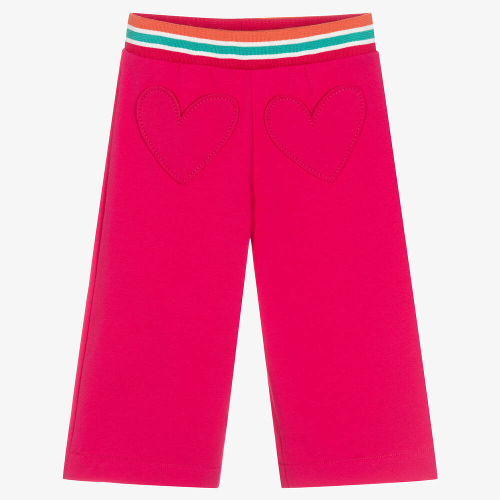Agatha Ruiz de la Prada - Pink Hearts Cotton Trousers | Childrensalon