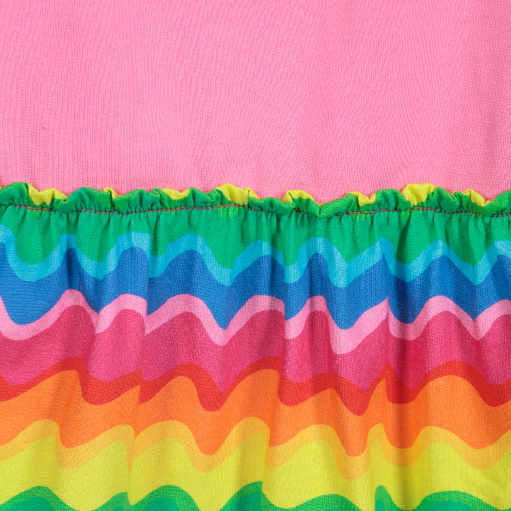 Agatha Ruiz de la Prada-فستان قطن جيرسي لون زهري | Childrensalon Outlet