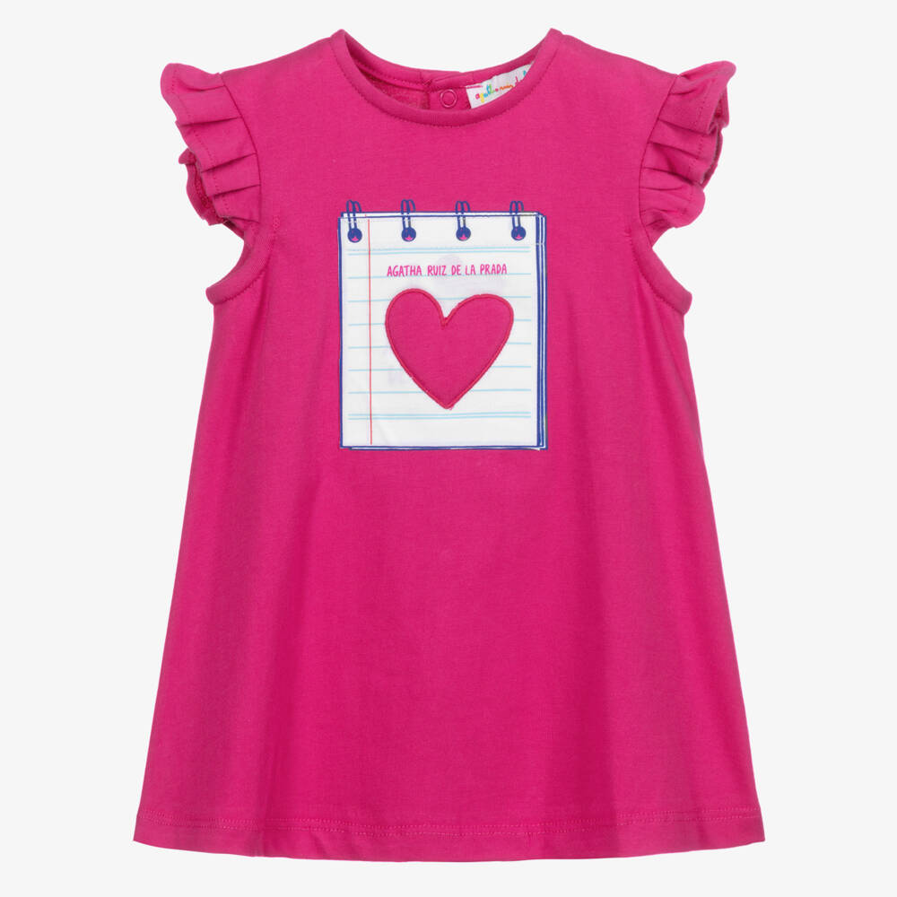 Agatha Ruiz de la Prada-Pink & White Cotton Dress Set | Childrensalon Outlet