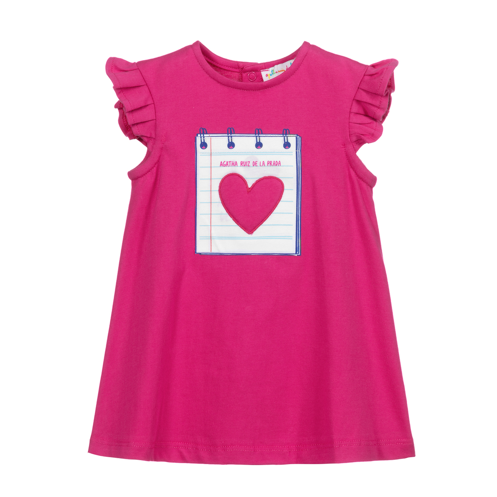 Agatha Ruiz de la Prada - Pink & White Cotton Dress Set | Childrensalon