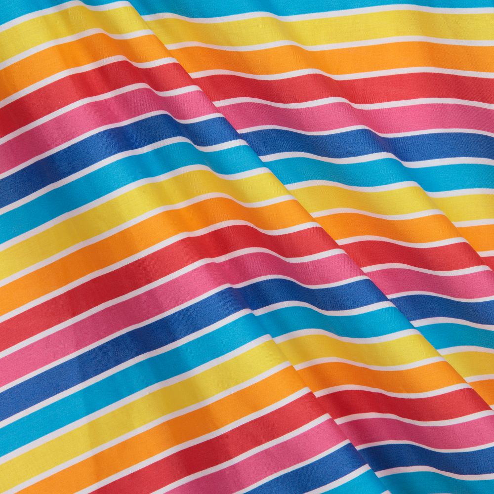 Agatha Ruiz de la Prada-Rainbow Stripe Cotton Dress | Childrensalon Outlet