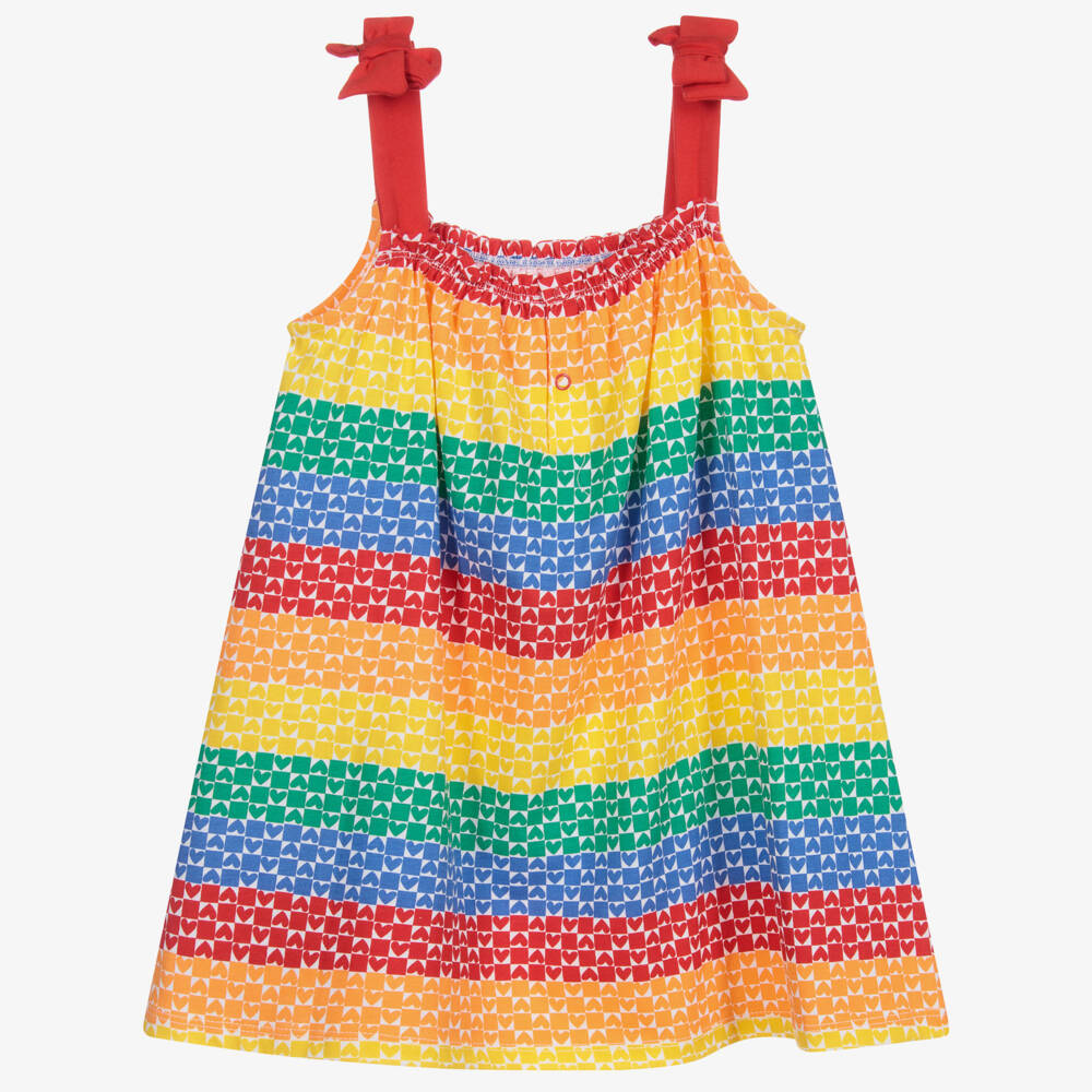 Agatha Ruiz de la Prada-فستان قطن مقلم بأزرار من الخلف | Childrensalon Outlet