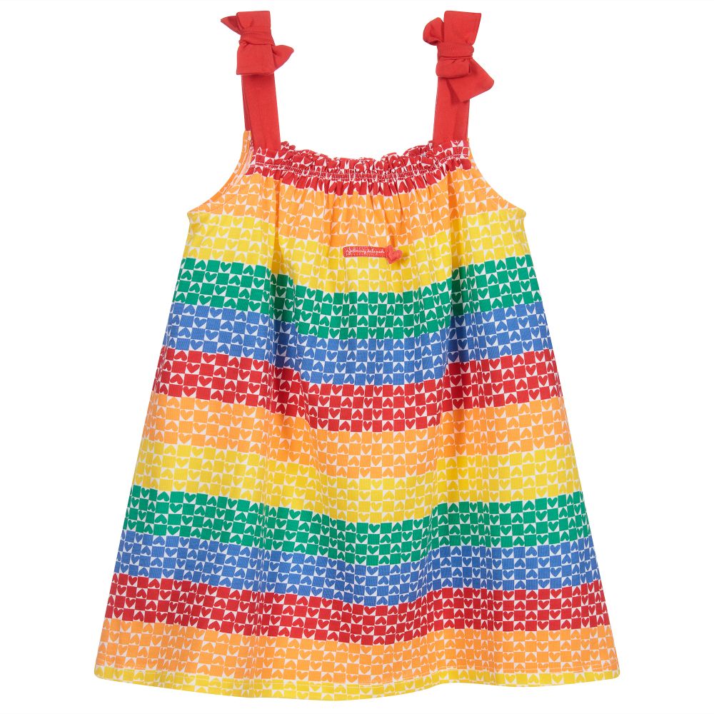 Agatha Ruiz de la Prada - Rainbow Stripe Cotton Dress | Childrensalon