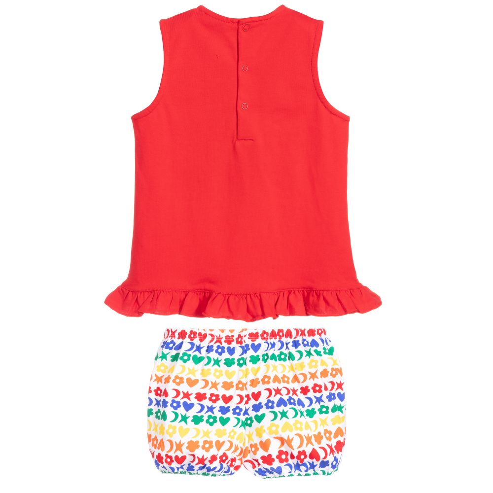 Agatha Ruiz de la Prada-Red Cotton Shorts Set | Childrensalon Outlet
