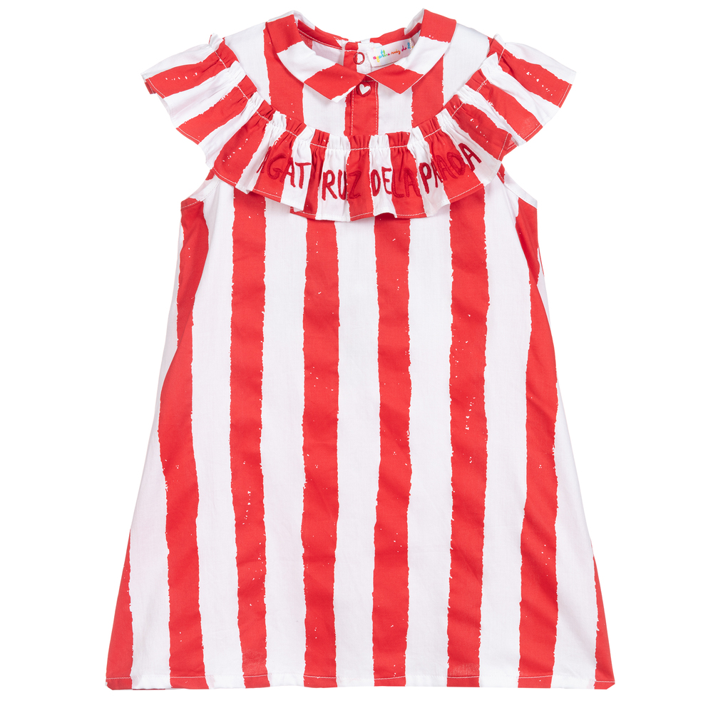 Agatha Ruiz de la Prada - Red & White Stripe Dress | Childrensalon