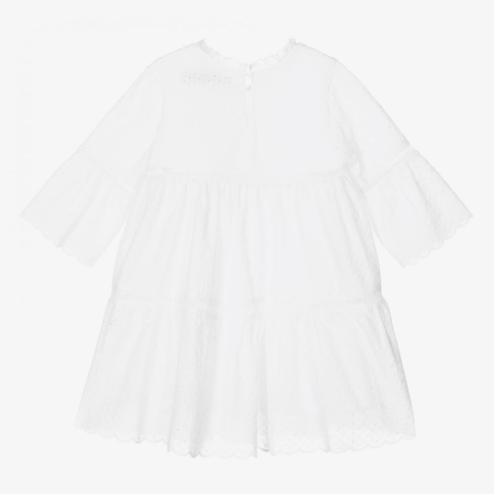 Agatha Ruiz de la Prada-White Broderie Anglaise Dress | Childrensalon Outlet