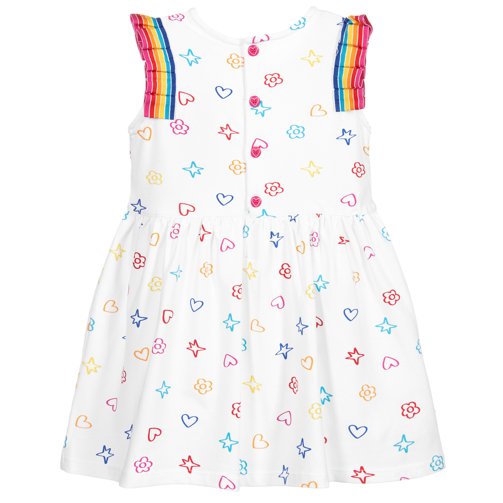 Agatha Ruiz de la Prada-Белое платье из хлопкового джерси | Childrensalon Outlet