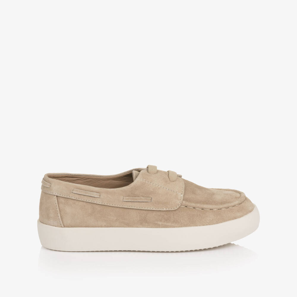 Age of Innocence-Boys Beige Suede Leather Shoes | Childrensalon Outlet