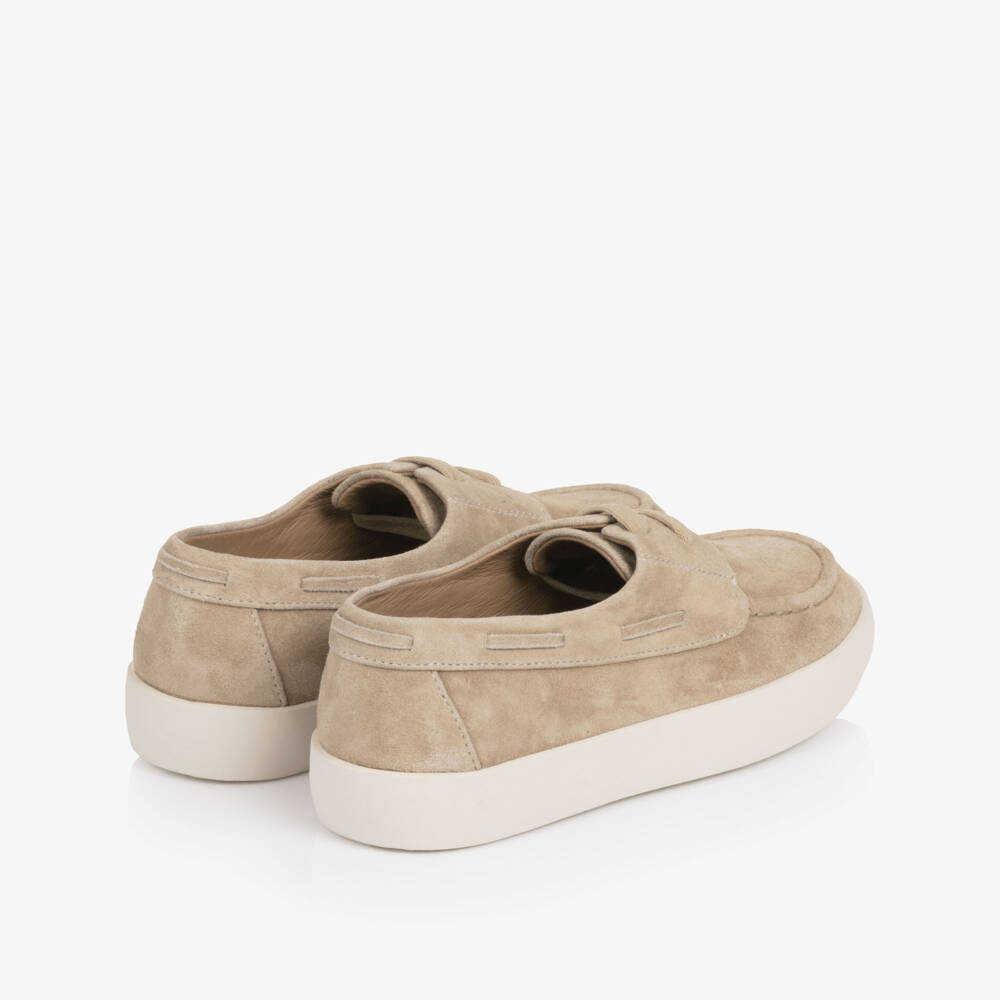 Age of Innocence-Boys Beige Suede Leather Shoes | Childrensalon Outlet