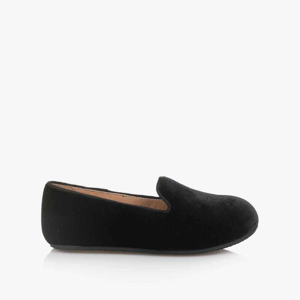 Age of Innocence-Boys Black Velvet Slip-On Loafers | Childrensalon Outlet