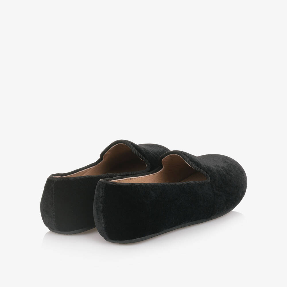 Age of Innocence-Boys Black Velvet Slip-On Loafers | Childrensalon Outlet