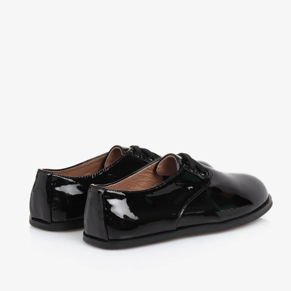 ايج اوف انوسنس-حذاء جلد لامع لون أسود للأولاد | Childrensalon Outlet