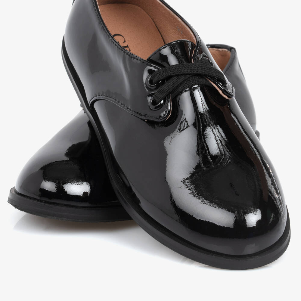 ايج اوف انوسنس-حذاء جلد لامع لون أسود للأولاد | Childrensalon Outlet