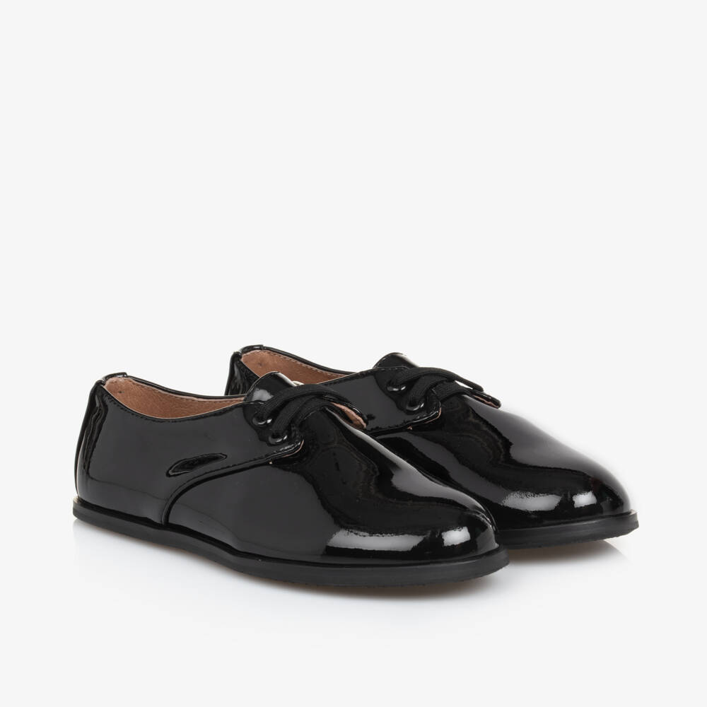 Age of Innocence-Boys Glossy Black Leather Brogues | Childrensalon Outlet